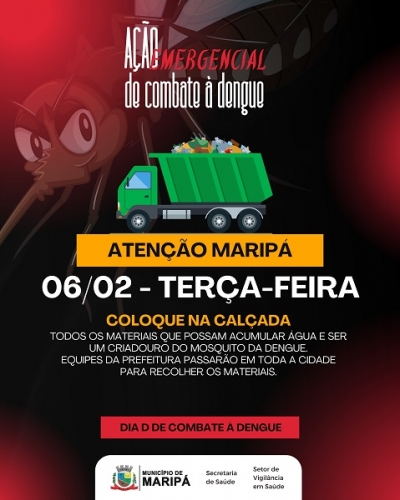 Maripá convoca população para ação emergencial contra a dengue na terça-feira (6)