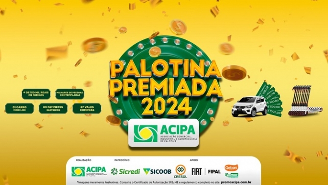 Acipa prepara Promoção Palotina Premiada 2024