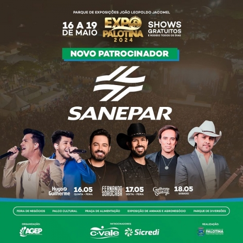 Sanepar vai patrocinar a Expo Palotina 2024