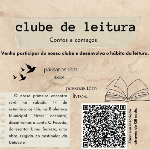 Grupo de Palotina organiza Clube da Leitura na Biblioteca Municipal