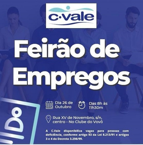 Feirão de Empregos da C.Vale acontece sábado em Palotina